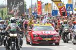 Skoda Superb Red Car in Tour de France 2015 года